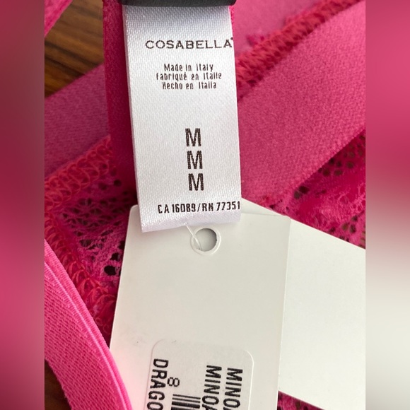 COSABELLA - Women's Minoa Naughty Soft Bra Size M Unlined Dragon Fruit Pink NWT - Picture 8 of 9